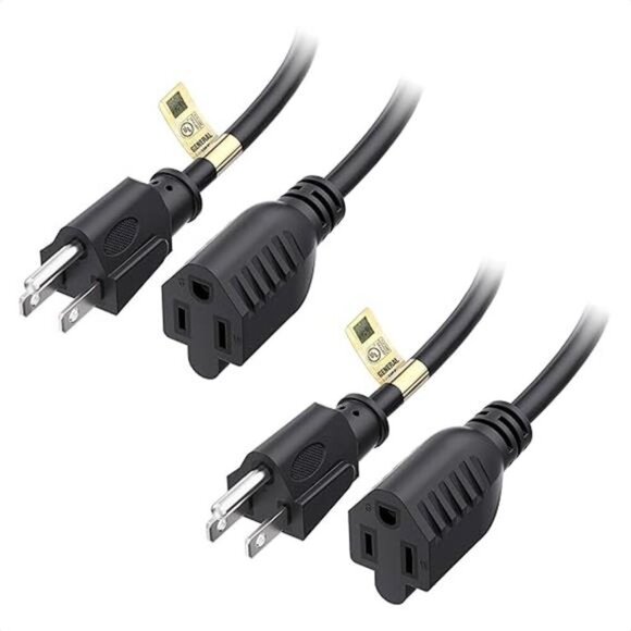 Cable Matters 2-Pack 16 AWG Heavy Duty 13A Power Extension Cord 10 ft - Picture 8 of 8